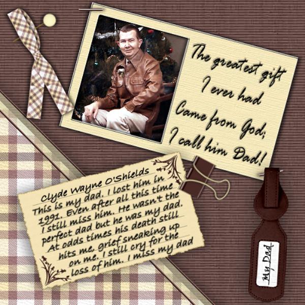 My Dad Digital Scrapbooking at Scrapbook Flair