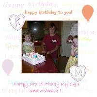 Kyleigh and Mikeala 3rd Brithday