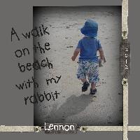 A walk on the beach with my rabbit