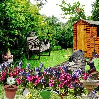 Rainy English Country Garden